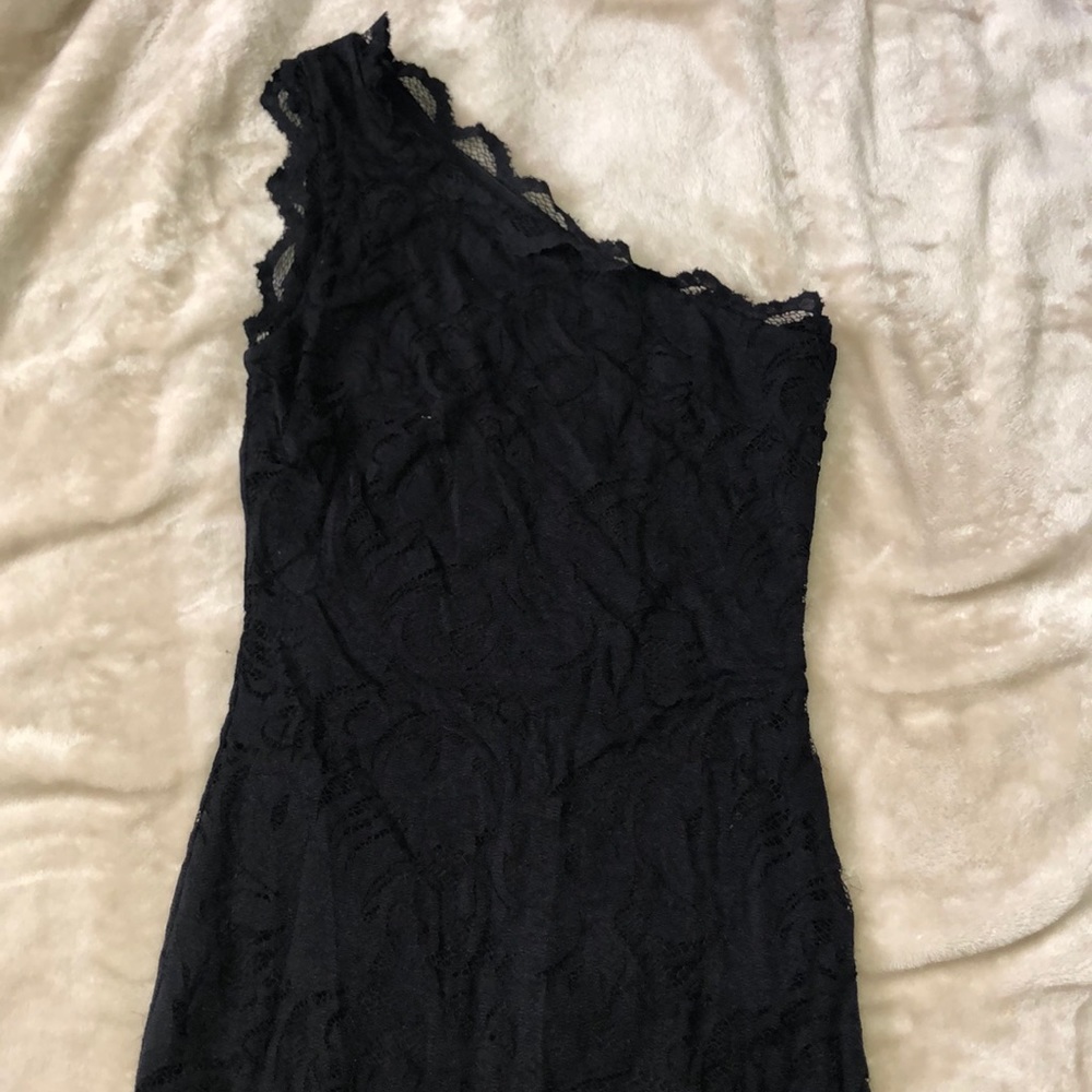 NWOT H&am Lace Black One Shoulder Dress